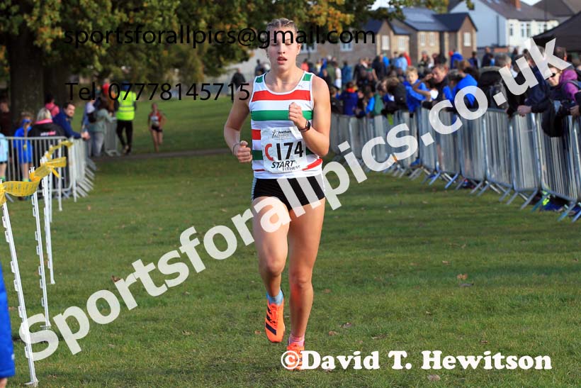 Girls under-15s 2022 Northern Cross Country Relays, Graves Park, Sheffield. Photo: David T. Hewitson/Sports for All Pics